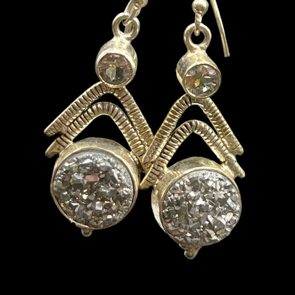 Diamond Cut Silver Plated Fish Hook Earrings Womens Fashion Jewelry Drop Dangle